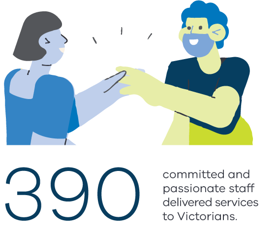 Illustration of two people shaking hands.