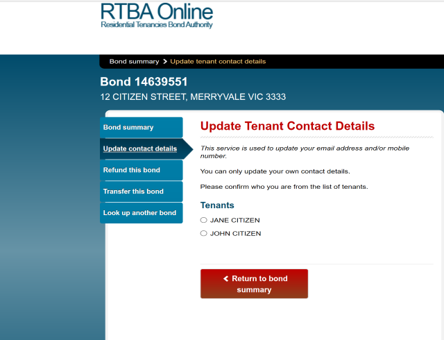 Renter's guide - how to update your contact details (email and mobile  number) - Consumer Affairs Victoria